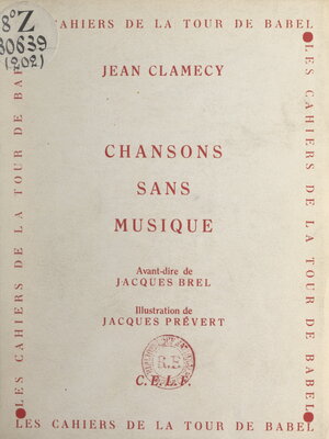 cover image of Chansons sans musique